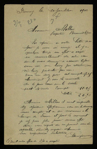CHAMPEROUX, chausseur à Prémery (Nièvre) : 4 lettres.