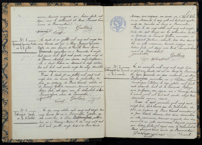 Dommartin : actes d'état civil.