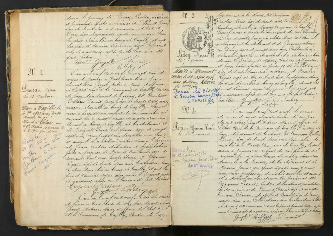 Tazilly : actes d'état civil.