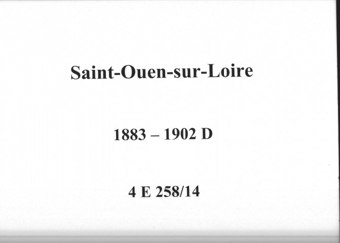 Saint-Ouen-sur-Loire : actes d'état civil (décès).