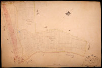 Tracy-sur-Loire, cadastre ancien : plan parcellaire de la section B dite des Girarmes, feuille 3