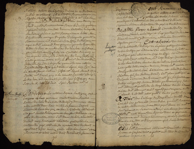 Tenures roturières à Decize et ses environs : terrier.