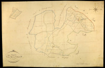 Nuars, cadastre ancien : plan parcellaire de la section A dite de Saint-Thibault, feuille 1