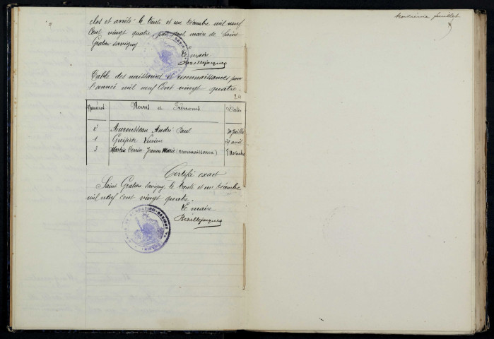 Saint-Gratien-Savigny : actes d'état civil.