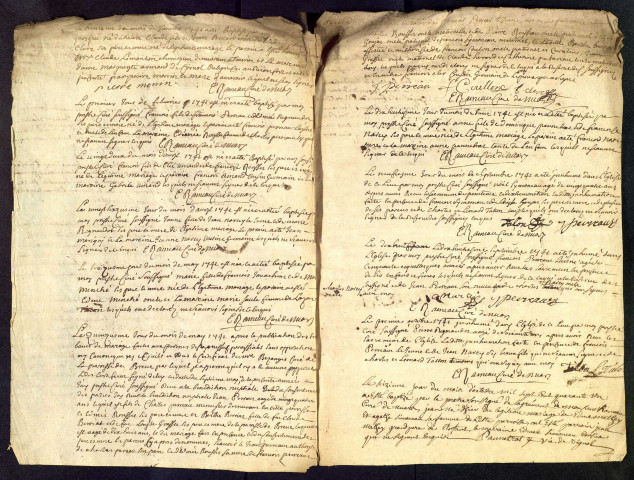 Nuars : registres paroissiaux.