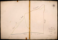 Varennes-lès-Nevers, cadastre ancien : plan parcellaire de la section D dite de la Brosse, feuille 3