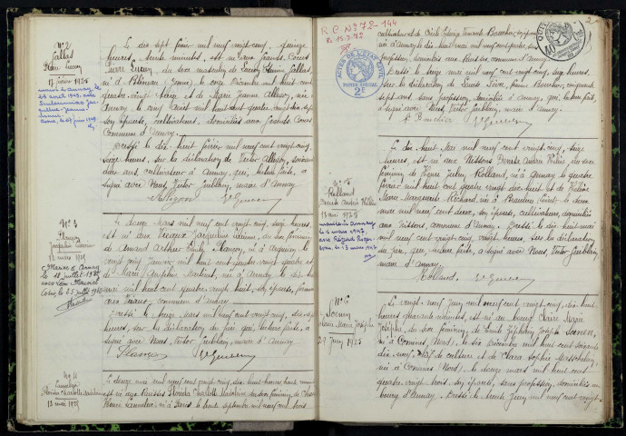 Annay : actes d'état civil.