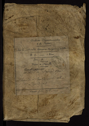 Fiefs de Saint-Pierre-du-Mont et de Villaine à Breugnon : terrier.