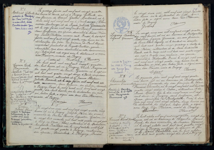 Pougny : actes d'état civil.