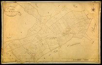 Oudan, cadastre ancien : plan parcellaire de la section B dite des Crisenons, feuille 1