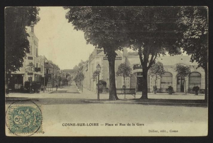 COSNE-SUR-LOIRE - Place et Rue de la Gare