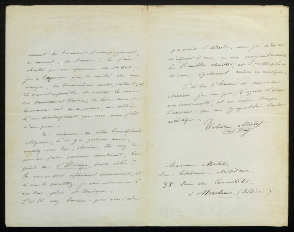 MALLET (Valentine), compositrice (1833-1897) : 6 lettres.