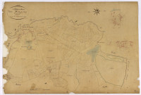 Alligny-en-Morvan, cadastre ancien : plan parcellaire de la section D dite du Bourg, feuille 1