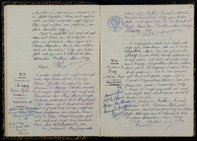 Oisy : actes d'état civil.