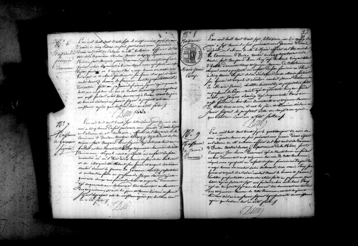 Oudan : actes d'état civil.