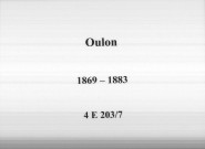 Oulon : actes d'état civil.