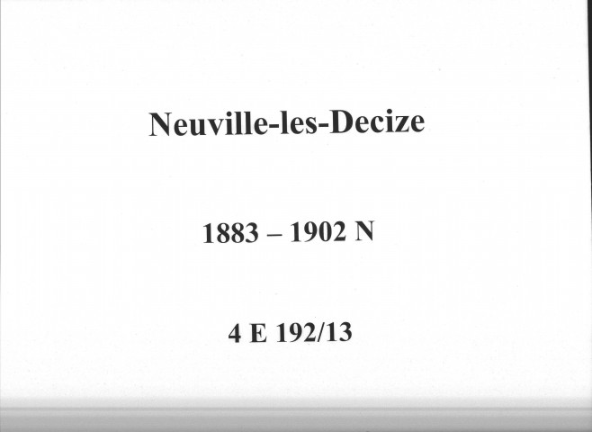 Neuville-lès-Decize : actes d'état civil (décès).