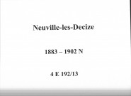 Neuville-lès-Decize : actes d'état civil (décès).
