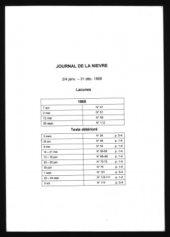 Le Journal de la Nièvre