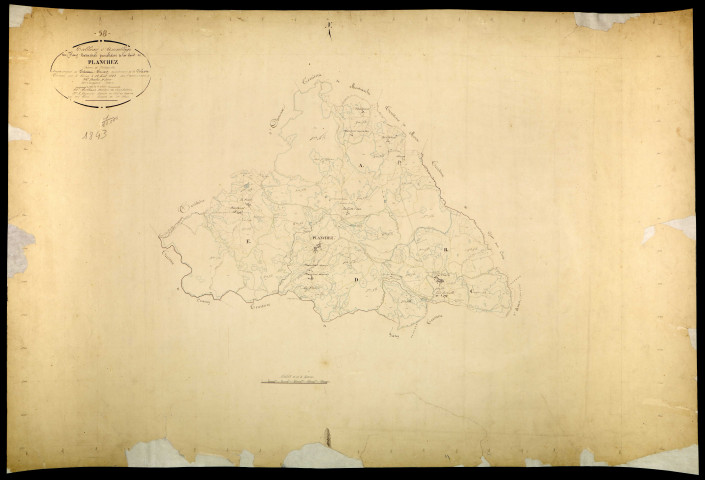 Planchez, cadastre ancien : tableau d'assemblage