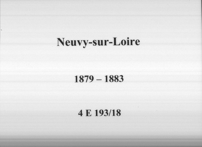 Neuvy-sur-Loire : actes d'état civil.