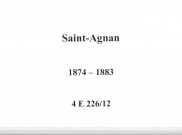 Saint-Agnan : actes d'état civil.