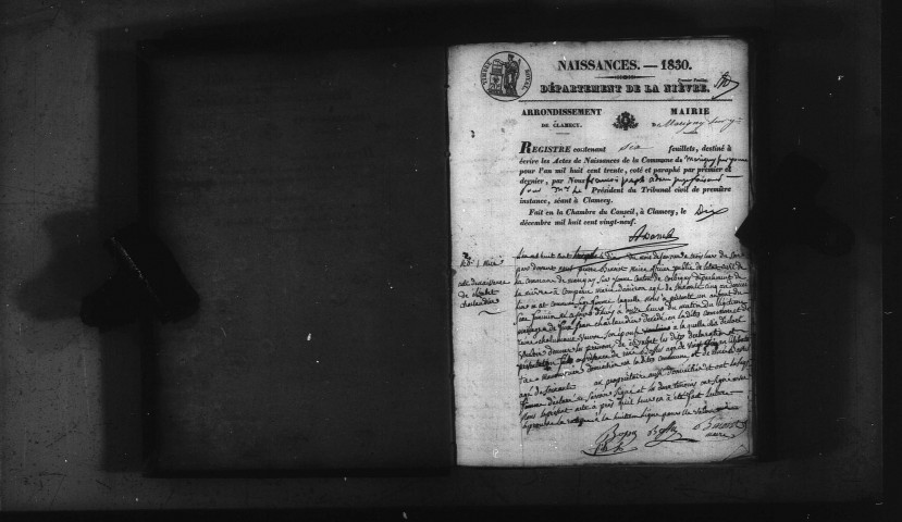 Marigny-sur-Yonne : actes d'état civil.