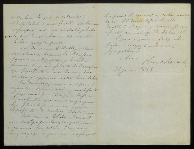 RENARD (Henri), poète (né en 1841) : 1 lettre.