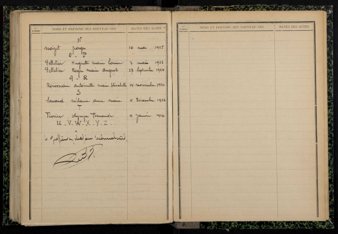 Saint-Bonnot : table décennale.