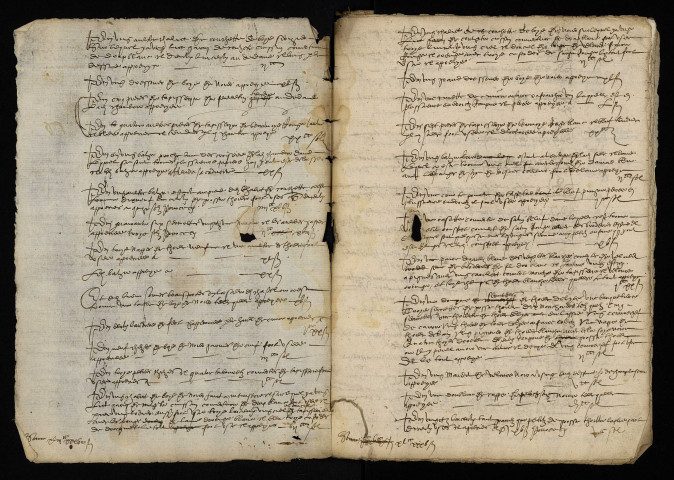 Succession de Regnier. - Héritages du seigneur de Champloiseau (commune de Guerchy, département de l'Yonne), Saxi-Bourdon et Saint-Gratien (commune de Saint-Gratien-Savigny), administration en faveur de damoiselle de Giverlay sa veuve : inventaire en la maison fort de Poussery (commune de Montaron).