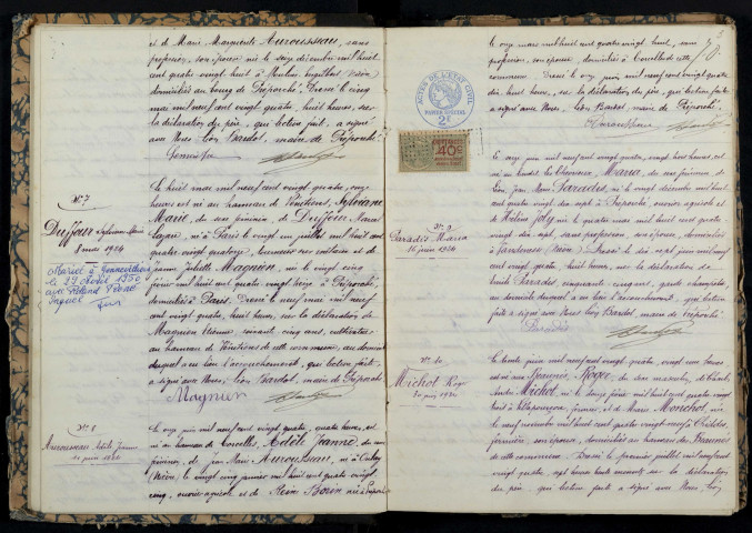 Préporché : actes d'état civil.