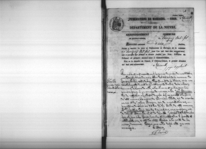 Savigny-Poil-Fol : actes d'état civil.