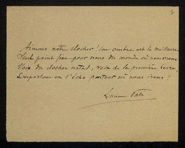 PATÉ (Lucien), poète et critique (né en 1845) : 4 lettres, manuscrit.