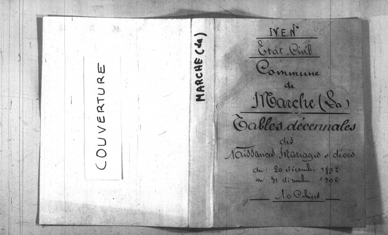 La Marche : tables décennales.