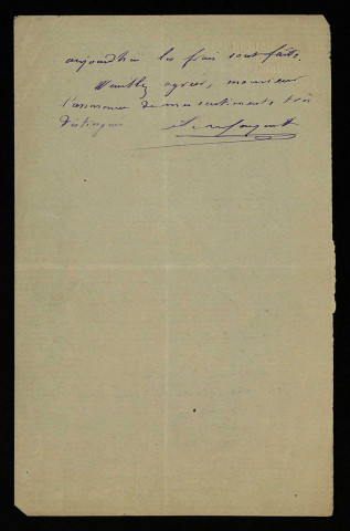 MARQUET (L.), avoué à Clamecy : 11 lettres.