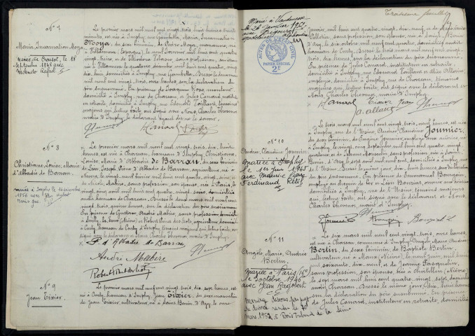 Imphy : actes d'état civil.