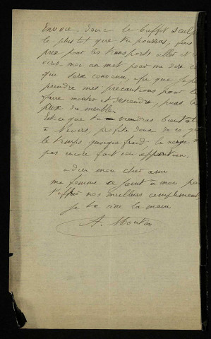 MOUTON (Alexis), pharmacien à Nevers (décédé en 1902) : 47 lettres.