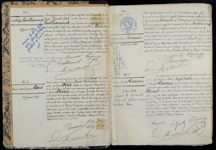 Ouroux-en-Morvan : actes d'état civil.