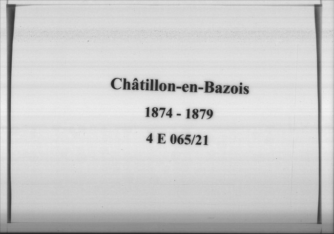Chatillon-en-Bazois : actes d'état civil.