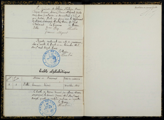 Lys : actes d'état civil.