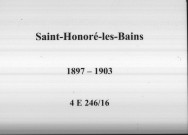 Saint-Honoré-les-Bains : actes d'état civil.
