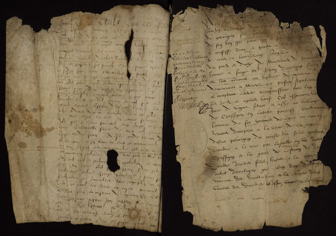 Tenures personnelles en la paroisse de Parigny-sur-Sardolles et ses environs : terrier pour le sieur de Corbigny, avocat à Nevers, avec table nominative.