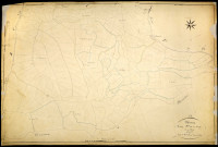 Moux-en-Morvan, cadastre ancien : plan parcellaire de la section C dite du Bourg, feuille 3