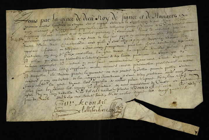 Privilèges. - Créances de la chartreuse d'Apponay (commune de Rémilly), amortissement et sauvegarde en sa faveur : lettres de contrainte (26 août 1633), lettres de committimus (23 juillet 1639, 27 juillet 1640).