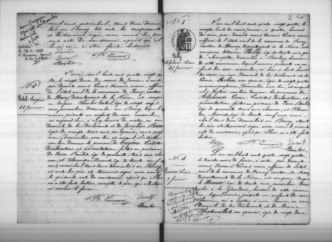 Perroy : actes d'état civil.