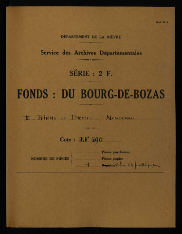Extrait du terrier de la terre, justice et seigneurie de Chérault à Azy.