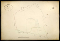 Montigny-sur-Canne, cadastre ancien : plan parcellaire de la section B dite de Pron, feuille 1