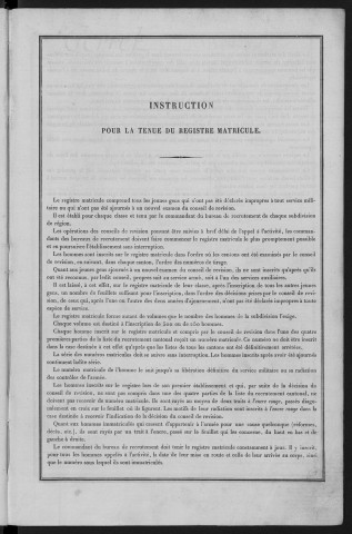 Bureau de Nevers, classe 1882 : fiches matricules n° 1 à 500