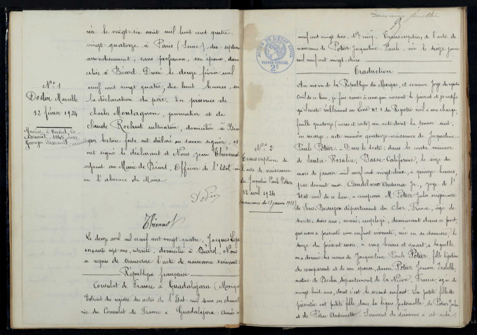 Béard : actes d'état civil.