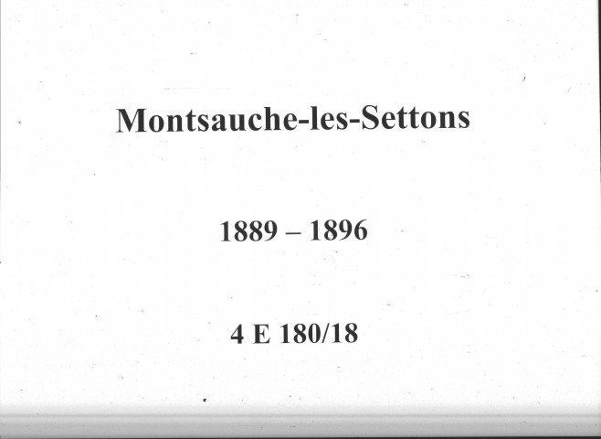 Montsauche-les-Settons : actes d'état civil.